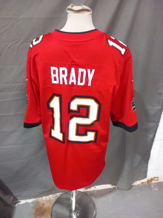 BUCCANEERS NFL NIKE ON FIELD APPAREL MENS SIZE S 'BRADY 12' ON THE BACK