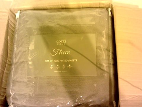 COZEE HOME SET OF FLEECE DEEP FITTED SHEETS - KING SIZE