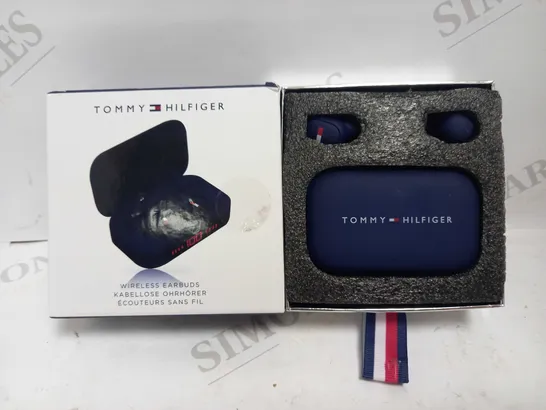 TOMMY HILFIGER NAVY WIRELESS EARBUDS  RRP £90