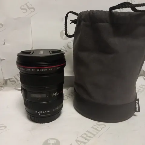 CANON EF 17-40 MM F/4.0 L USM ULTRA-WIDE ANGLE ZOOM LENS WITH CARRY POUCH