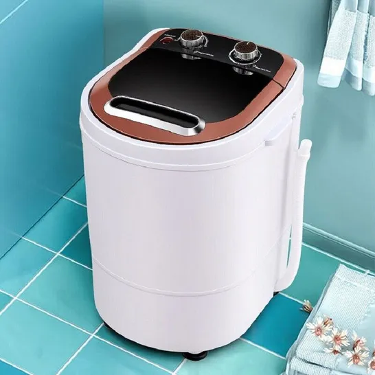 BOXED 2-IN-1 MINI WHITE PORTABLE WASHING MACHINE 3KG WASHER DRYER