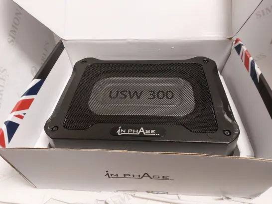 IN PHASE CAR AUDIO USW300 300W UNDERSEAT ULTRA SLIM COMPACT ACTIVE SUBWOOFER