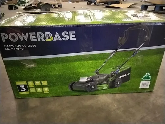 BOXED POWERBASE 34CM 40V CORDLESS MOWER