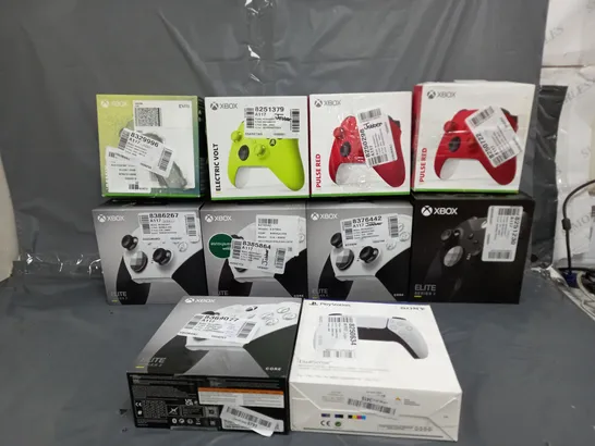 10 ASSORTED GAMING CONTROLLERS TO INCLUDE PLAYSTATION AND XBOX 