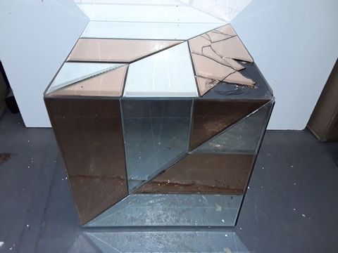 JULIEN MCDONALD TWO-TONE MIRRORED CUBE STORAGE CUBE