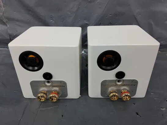 PAIR OF RADIUS 45 SPEAKERS IN WHITE