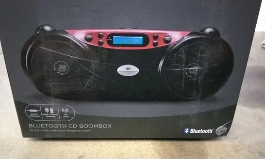 BLUETOOTH CD BOOMBOX BLACK/RED