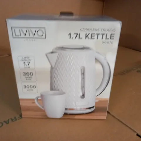 BOXED LIVIVO CORDLESS TAURUS 1.7L KETTLE