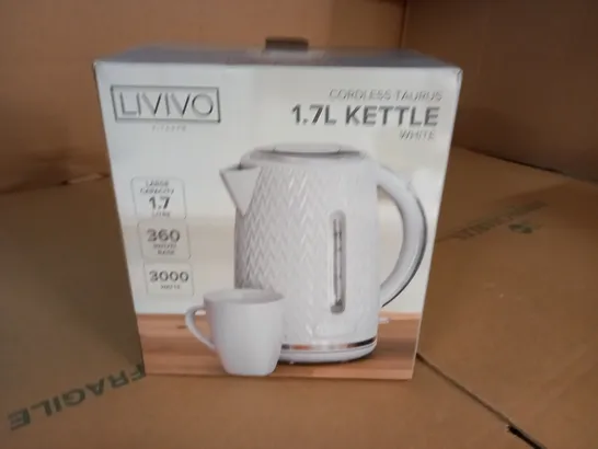 BOXED LIVIVO CORDLESS TAURUS 1.7L KETTLE