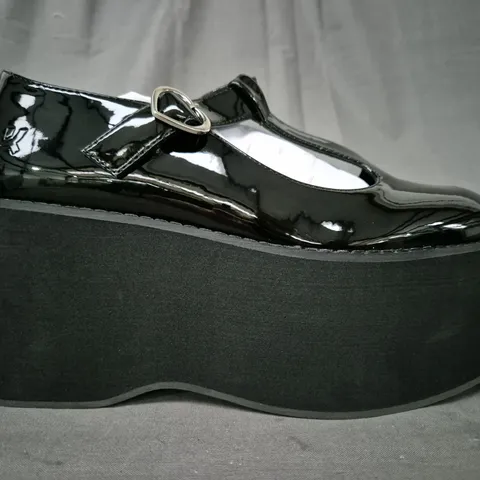 BOXED PAIR OF KOI MORENO BLACK PLATFORM MARY JANES UK SIZE 4