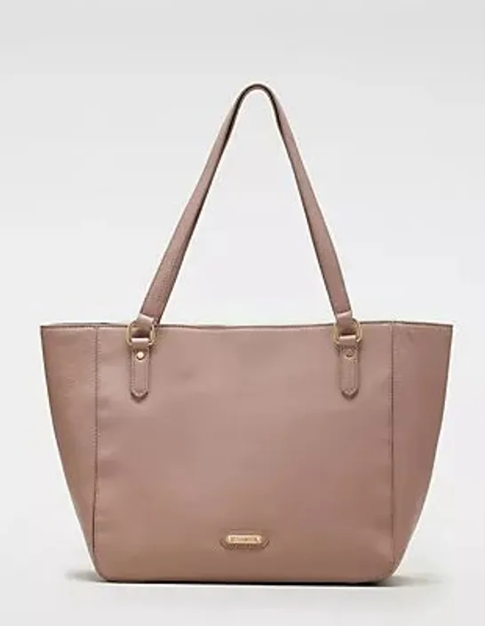 RUTH LANGSFORD SOFT LEATHER TOTE LATTE