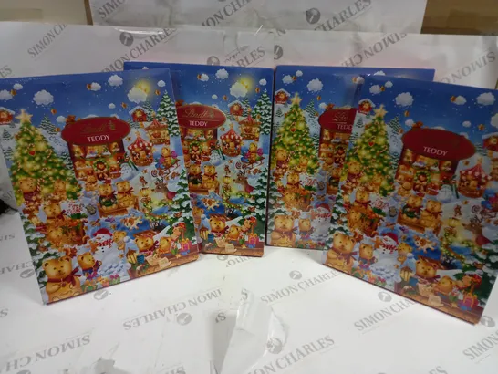 4 SEALED AND BOXE LINDT TEDDY ADVENT CALENDARS