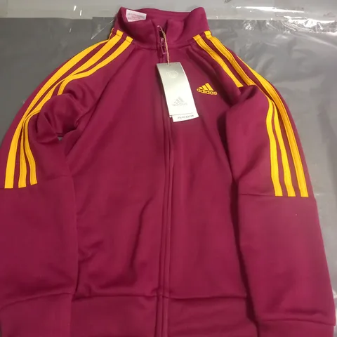 ADIDAS KIDS SERENO TRACK SUIT TOP BURGUNDY AGE 7-8