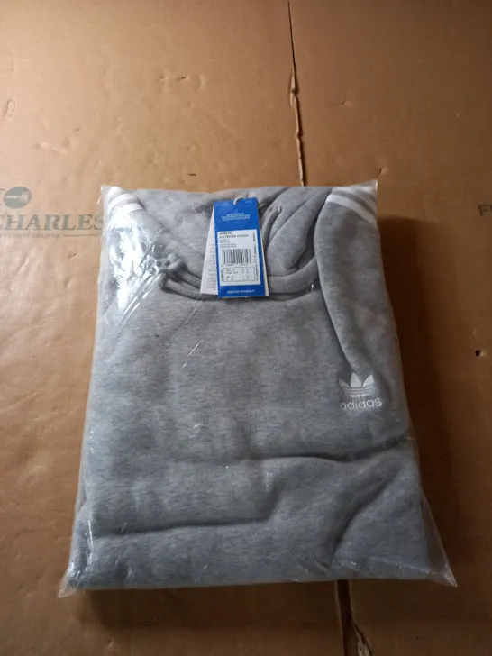 ADIDAS 3 STRIPES GREY HOODY - M