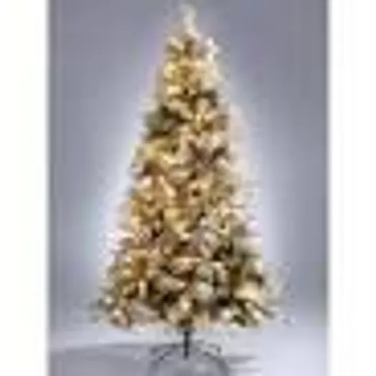 7FT DENVER FLOCKED PRE LIT TREE - COLLECTION ONLY