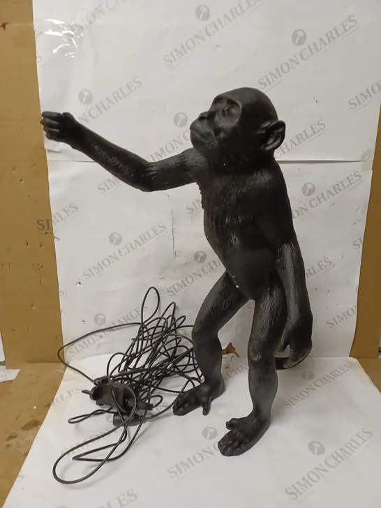 SELETTI STANDING MONKEY BLACK TABLE LAMP 