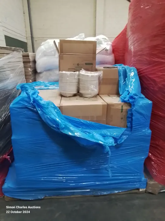 PALLET CONTAINING LARGE AMOUNT OF PULP MOULD 12OZ ROUND DISPOSABLE BOWLS