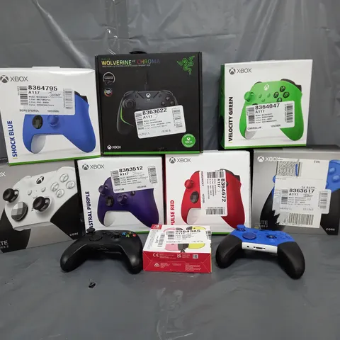 10 ASSORTED GAMING CONTROLLERS TO INCLUDE PLAYSTATIO, XBOX AND NINTENDO