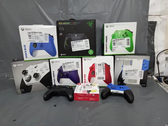 10 ASSORTED GAMING CONTROLLERS TO INCLUDE PLAYSTATIO, XBOX AND NINTENDO