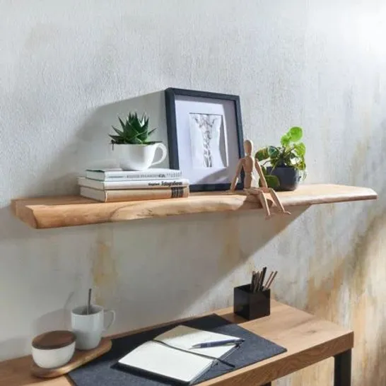 SALTERS ACACIA SOLID WOOD FLOATING SHELF 