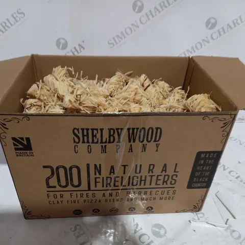  SHELBY NATURAL ECO WOOD FIRELIGHTERS WOOD 200X