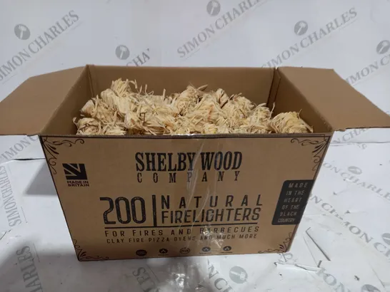  SHELBY NATURAL ECO WOOD FIRELIGHTERS WOOD 200X