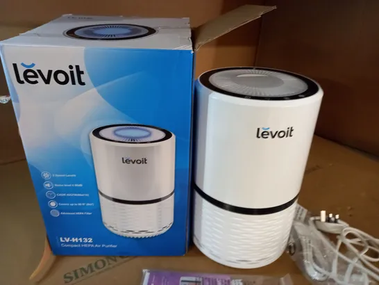 BOXED LEVOIT LV-H132 COMPACT HEPA AIR PURIFIER