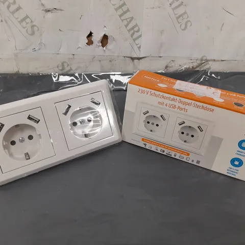 10 BOXED 230V DOUBLE SOCKET