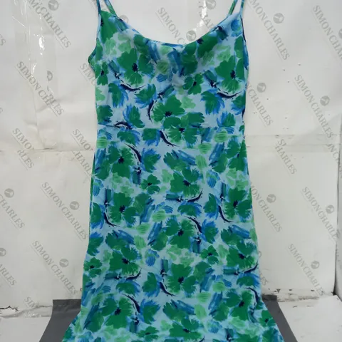 BRAVE SOUL LONDON LADIES GREEN FLORAL DRESS SIZE L