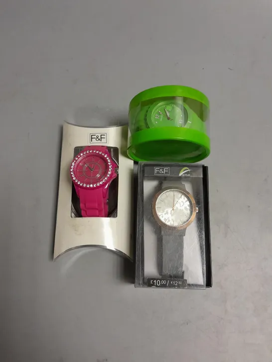 LOT OF 3 FASHION WATCHES F&F