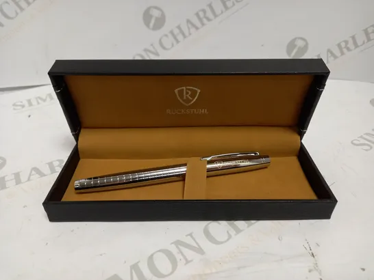 RUCKSTUHL STAINLESS STEEL LUXURY PEN IN GIFT BOX – HAND ASSEMBLED