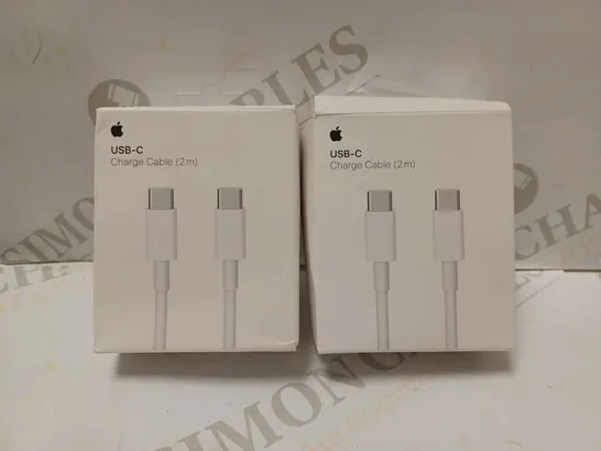 LOT OF 2 USB-C CHARGE CABLES (2 X 2M) RRP £38