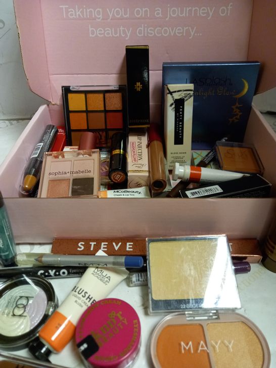 ROCCABOX - COLLECTION OF VARIOUS MAKE-UP AND SKIN CARE ITEMS INCL. FENTY BEAUTY, NYPM AND RIMMEL