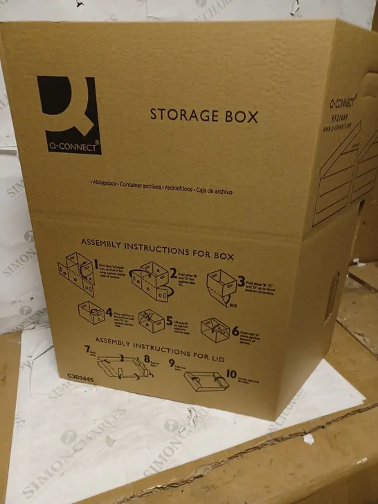 Q-CONNECT CARDBOARD STORAGE BOXES x 10 