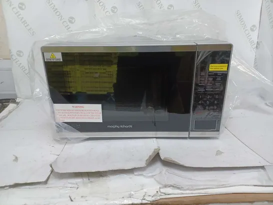 BOXED MORPHY RICHARDS 20L MICROWAVE WITH GRILL -SILVER 