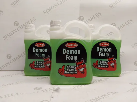 BOX OF 3X 2L BRAND NEW CARPLAN DEMON FOAM SNOW FOAM SHAMPOO