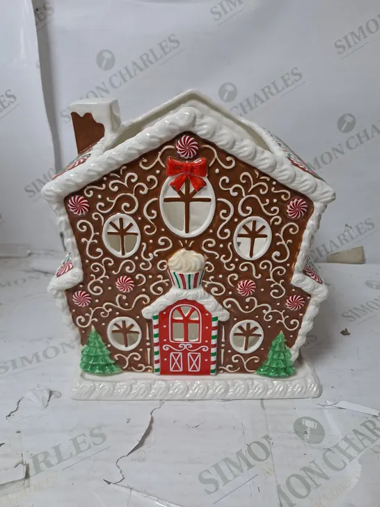 HOMEWORX BY HARRY SLATKIN & CO. CERAMIC GINGERBREAD HOUSE