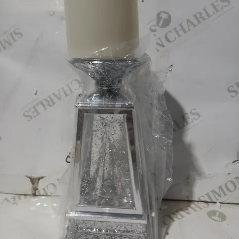 JULIEN MACDONALD FLAMELESS SWIRLING GLITTER CHRISTMAS TREE CANDLE HOLDER