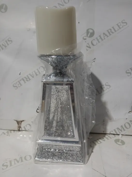 JULIEN MACDONALD FLAMELESS SWIRLING GLITTER CHRISTMAS TREE CANDLE HOLDER