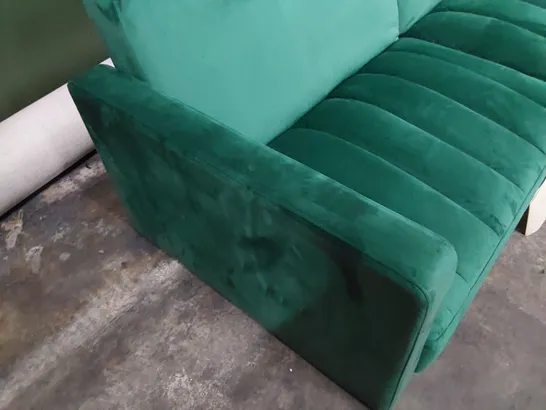 DESIGNER CLIK CLAC SOFA BED GREEN PLUSH FABRIC 