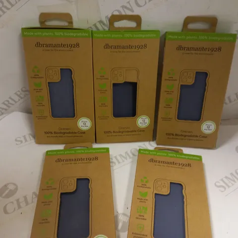 BOX OF 5 GRENAN 100% BIODEGRADEABLE PHONE CASES FOR IPHONE 12 PRO MAX
