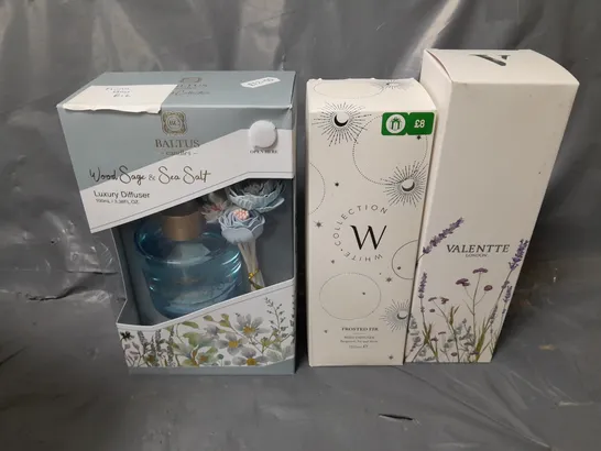 BOX OF APPROXIMATELY 8 ASSORTED ITEMS TO INCLUDE - VALENTTE DIFFUSER , BALTUS DIFFUSER , REED DIFFUSER ETC