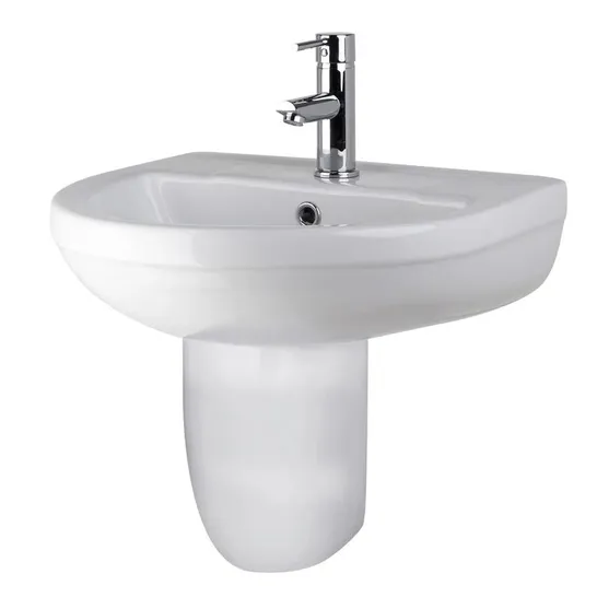 BOXED HARMONY 500MM WIDE MANDALENA SEMI PEDESTAL BASIN