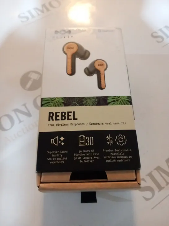 BOXED HOUSE OF MARLEY REBEL WIRELESS BLUETOOTH EARBUDS