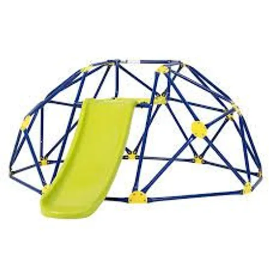 BOXED COSTWAY KIDS CLIMBING DOME & PLAY SET WITH SLIDE 180 KG CAPACITY FABRIC CUSHION 3-12 YEARS