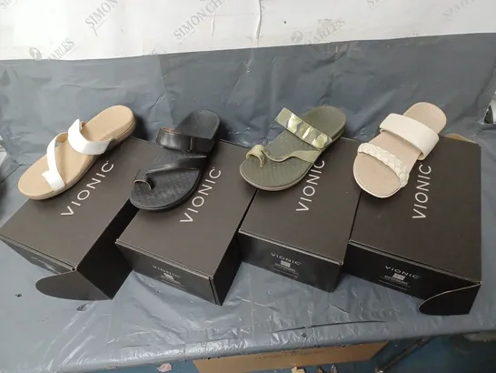 BOX OF APPROXIMATELY 4 ASSORTED PAIRS OF  SANDALS IN VARIOUS STYLES AND SIZES 