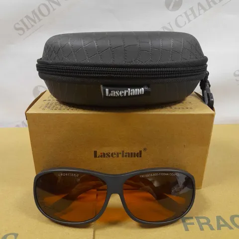 LASERLAND SAFETY GOGGLES ORANGE TINTED GLASSES	