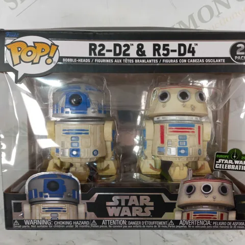 FUNKO POP 2 PACK - STAR WARS - RS-D2 & R5-D4 BOBBLE-HEAD FIGURES