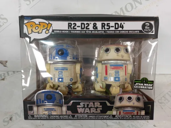 FUNKO POP 2 PACK - STAR WARS - RS-D2 & R5-D4 BOBBLE-HEAD FIGURES