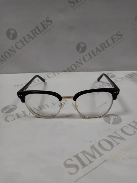 LONDON RETRO REESE BLACK FRAMED EYEGLASSES 